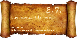 Egerszegi Tímea névjegykártya