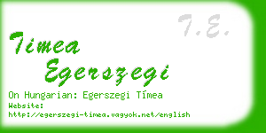 timea egerszegi business card